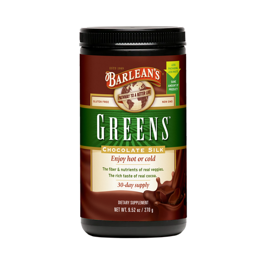 Chocolate Silk Greens 30 Servings by Barlean's Organic Oils