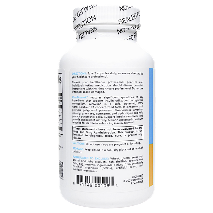 Xymogen's CinnDromeX 120 capsules directions