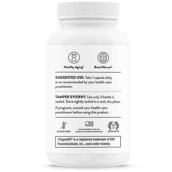 Clear Focus 60 Capsules by Thorne information label