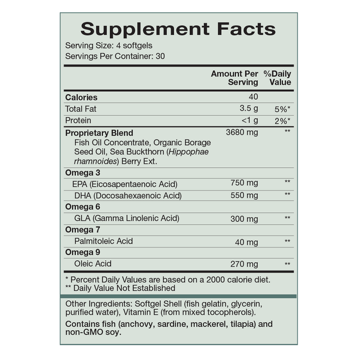 Complete Omega Essentials™ by Natura Health Products Supplement Facts Label