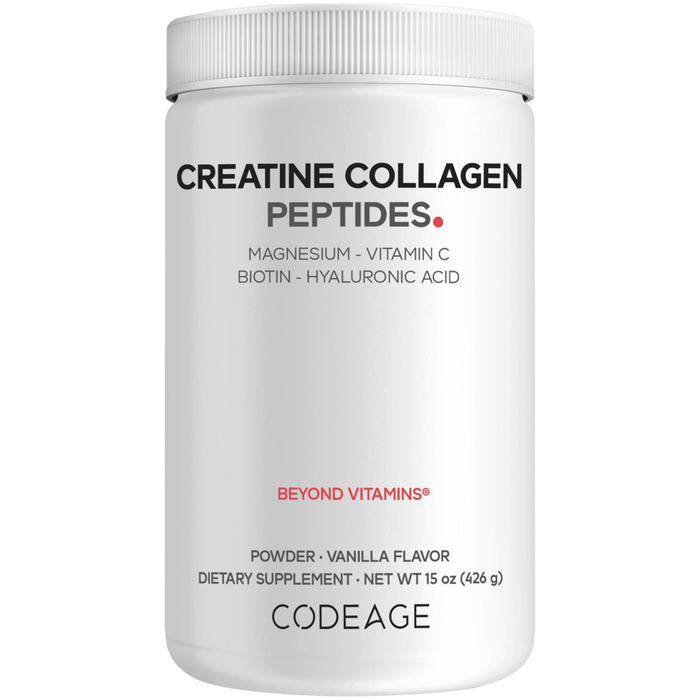 Creatine Collagen Peptides Powder 30 Servings by CodeAge vanilla 
