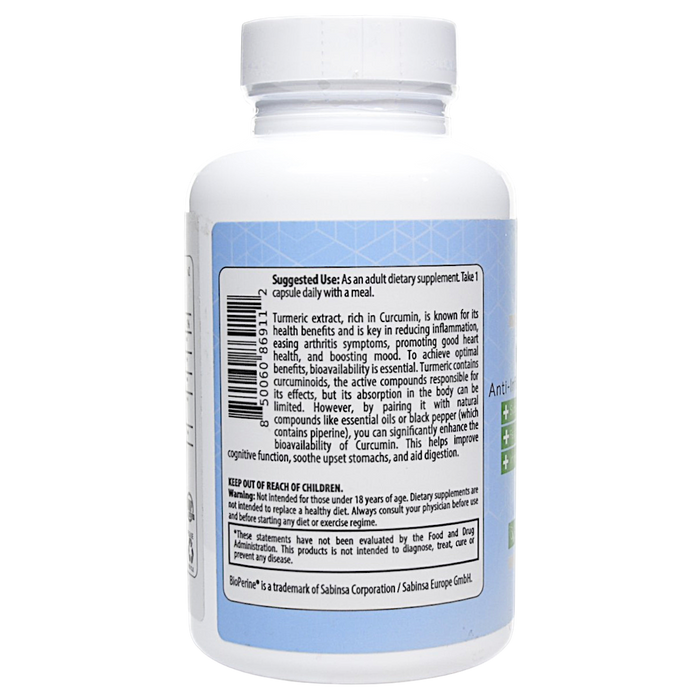Project AD's Curcumin+ 60 capsules suggested use