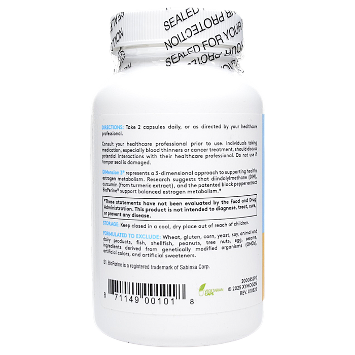 Xymogen's DIMension 3 120 capsules directions