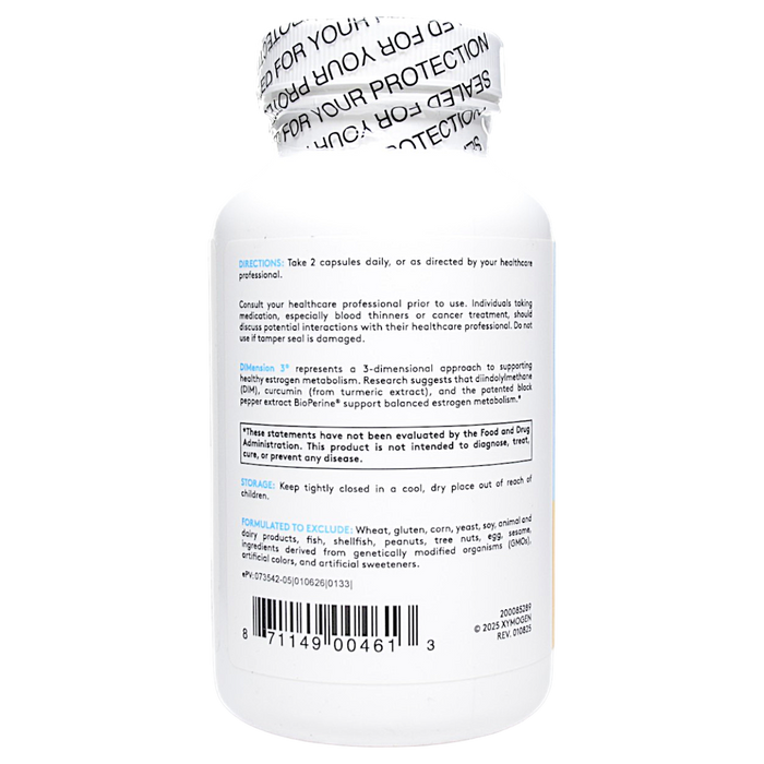Xymogen's DIMension 3 240 capsules directions