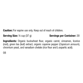 Equine Metabolic Support, Rev 08 Supplement Facts