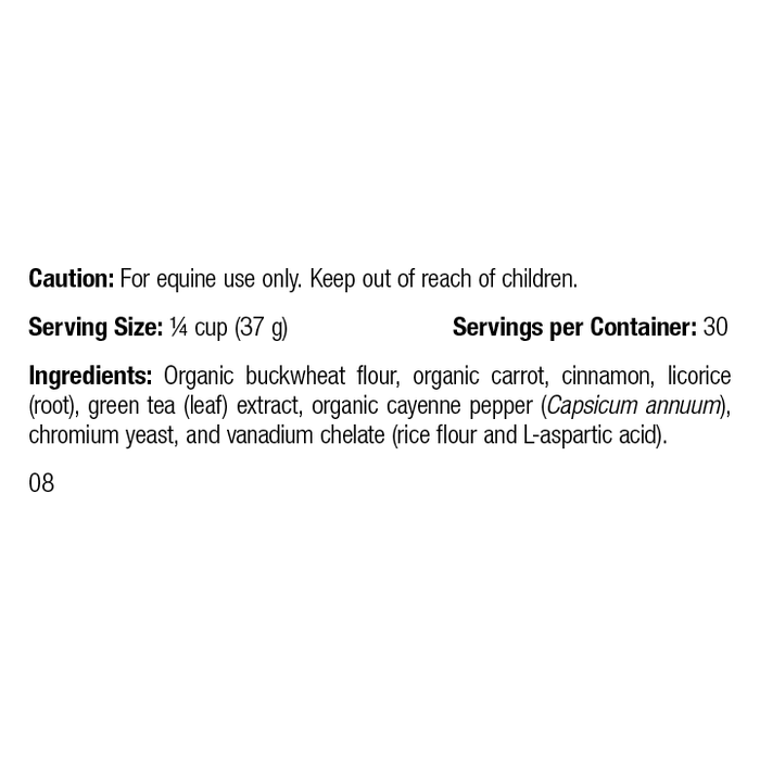 Equine Metabolic Support, Rev 08 Supplement Facts