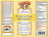 Essential Woman 12 fl oz by Barlean's Organic Oils recommendations and suppplement facts label