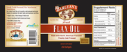 Flax Oil 250 Softgels by Barlean's Organic Oils recommendations and supplement facts label