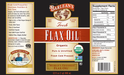 Flax Oil by Barlean's Organic Oils  32 fl oz supplement facts label