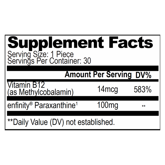Focus Bites 30 Pieces by Natural Stacks supplement facts label 