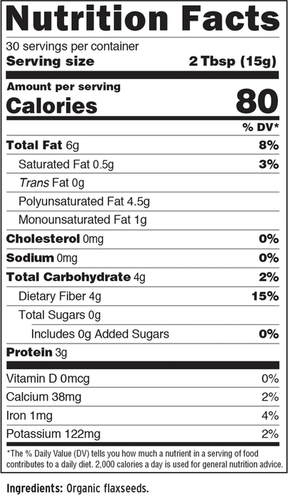 Forti-Flax 16 oz by Barlean's Organic Oils supplement facts