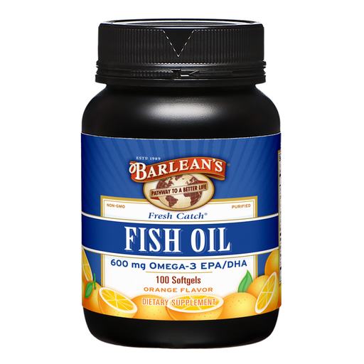 Fresh Catch Fish Oil Orange Flavor 100 Softgels by Barlean's Organic Oils