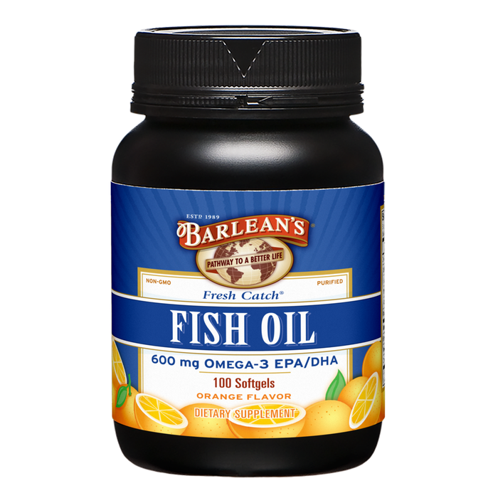 Fresh Catch Fish Oil Orange Flavor 100 Softgels by Barlean's Organic Oils