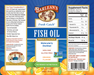 Fresh Catch Fish Oil Orange Flavor Liquid 8 fl oz by Barlean's Organic Oils recommendations and supplement facts label