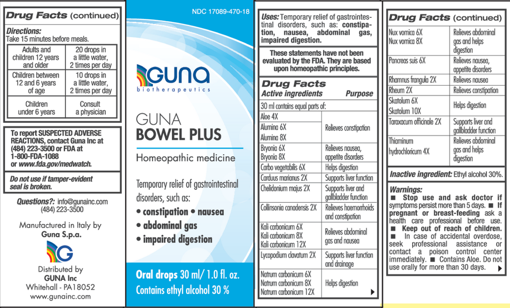 GUNA Bowel Plus 1 fl oz by Guna information label
