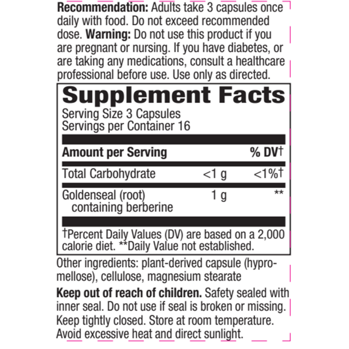 Nature's Way, Goldenseal Root Supplement Facts
