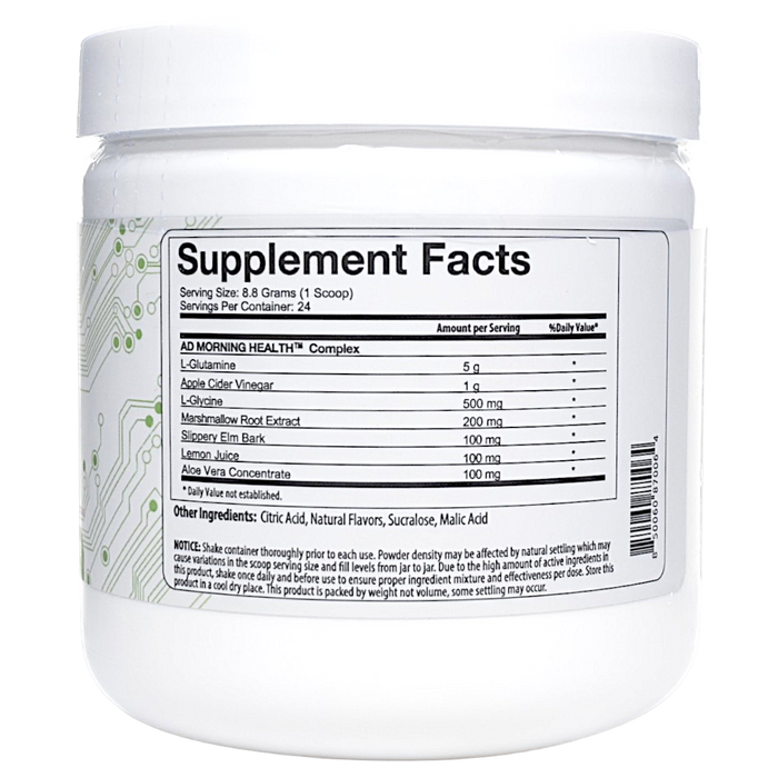 Project AD's Good Mornin' 24 servings Fresh Brewed Iced Tea supplement facts label
