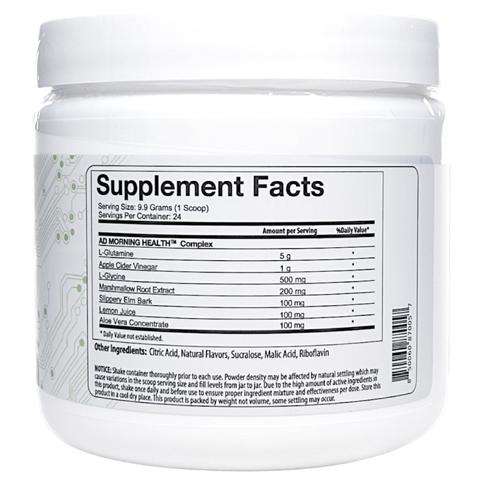 Project AD's Good Mornin' 24 servings Fresh Pressed OJ supplement facts label