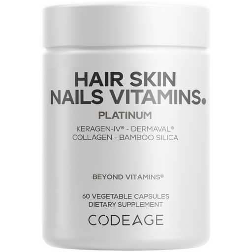Hair Skin Nails Vitamins Platinum 60 Capsules by CodeAge