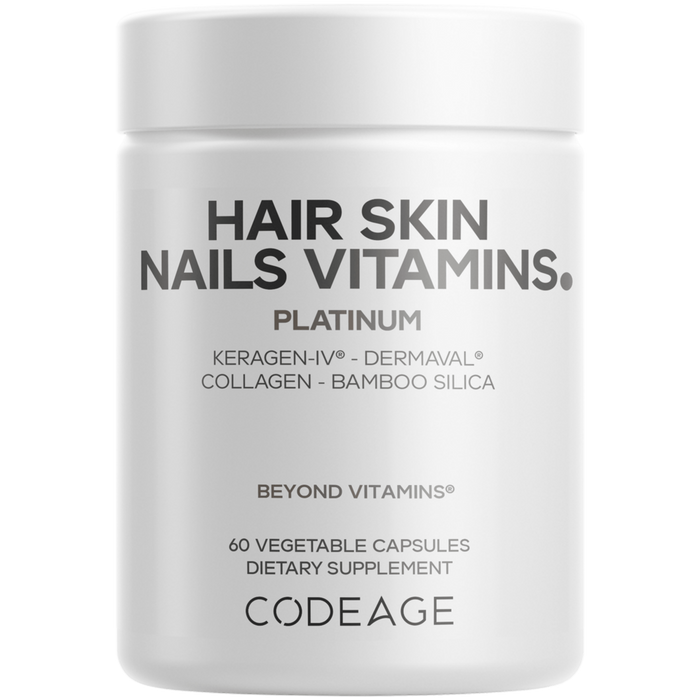 Hair Skin Nails Vitamins Platinum 60 Capsules by CodeAge