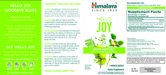 Hello Joy 60 Capsules by Himalaya Wellness information label 

