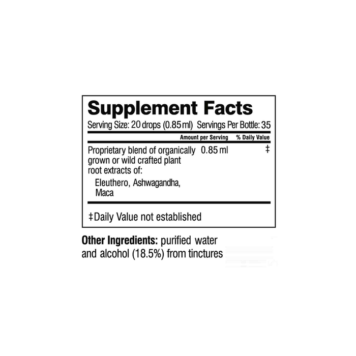 Herbal HPA by Doctor Wilson's Original Formulations 1 oz  supplement facts label
