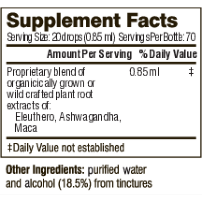 Herbal HPA by Doctor Wilson's Original Formulations 2 oz supplement facts label