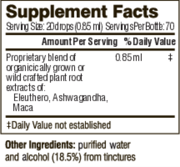 Herbal HPA by Doctor Wilson's Original Formulations 2 oz supplement facts label