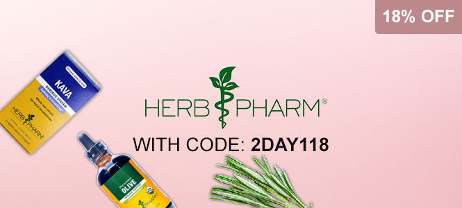Get 18% OFF Herb Pharm supplements with discount code 2DAY118