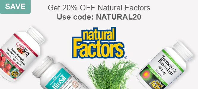 Get 20% OFF Natural Factors supplements with code NATURAL20