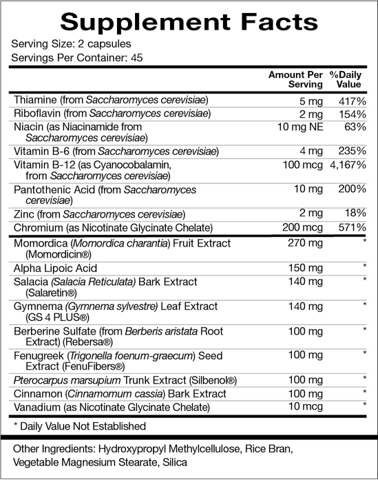 IG Sensitizer 90 Capsules by Natura Health Supplement Facts