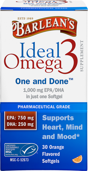 Ideal Omega3 by Barlean's Organic Oils 30 Softgels 