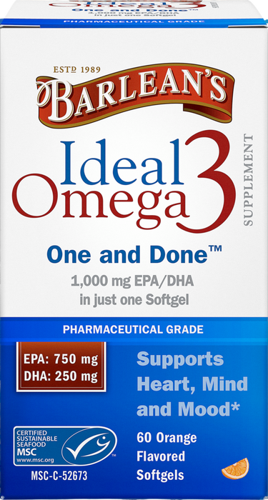 Ideal Omega3 by Barlean's Organic Oils 60 Softgels 