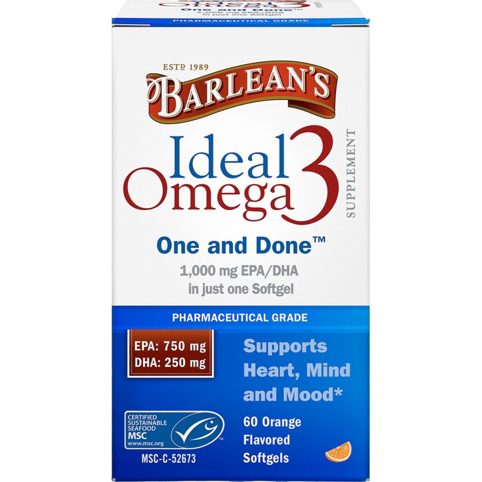 Ideal Omega3 by Barlean's Organic Oils 60 Softgels 