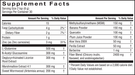 Intestinal Repair Mixed Berry 180 grams by Barlean's Organic Oils supplement facts label