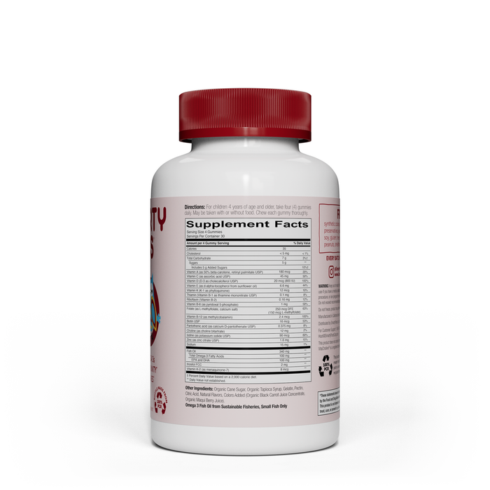 Kids Complete, Cherry Berry 120 Gummies by SmartyPants Vitamins Supplement Facts