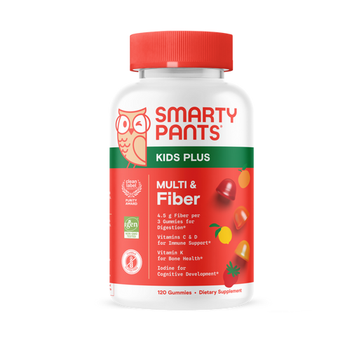 Kids Plus Multi & Fiber 120 Gummies by SmartyPants Vitamins