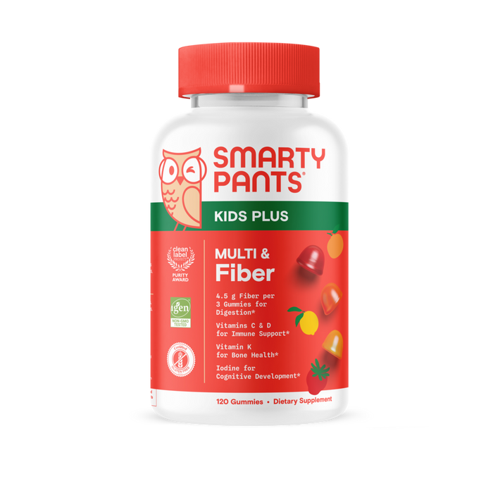 Kids Plus Multi & Fiber 120 Gummies by SmartyPants Vitamins