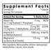 L-Methylfolate 15 mg + Cofactors 30 Capsules by MethylPro Supplement Facts Label