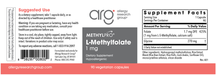 L-Methylfolate 1mg 90 Capsules by MethylPro Label 