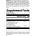 L1800 Rhodiola Schisandra R01 Supplement Facts Label