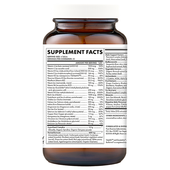 LifeEssence Men Multivitamin 120 tabs by Pure Essence