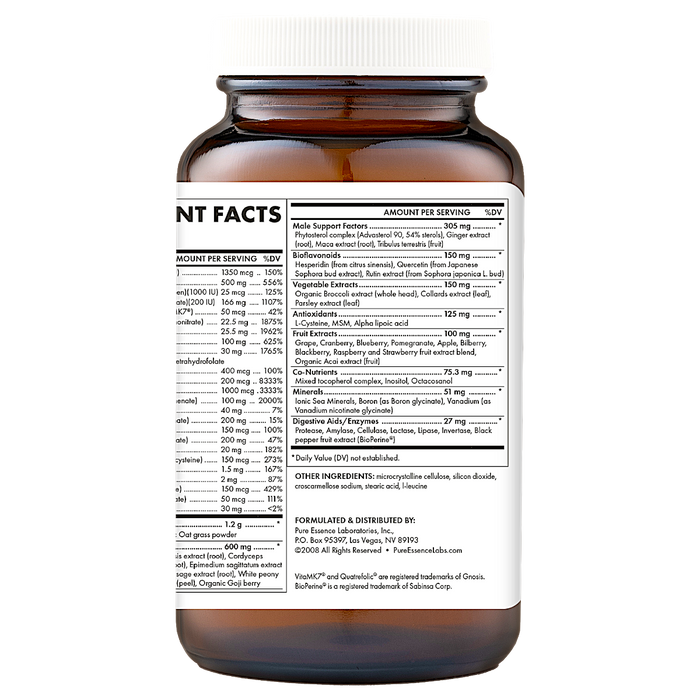 LifeEssence Men Multivitamin 120 tabs by Pure Essence