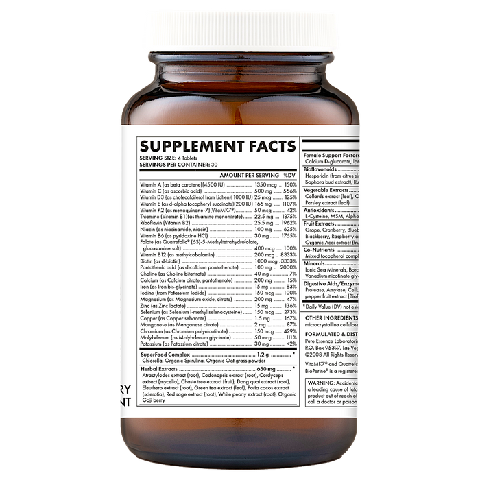 LifeEssence Women Multivitamin 120 tabs by Pure Essence