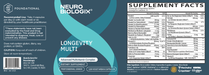 Longevity Multi 120 Capsules by Neurobiologix Label