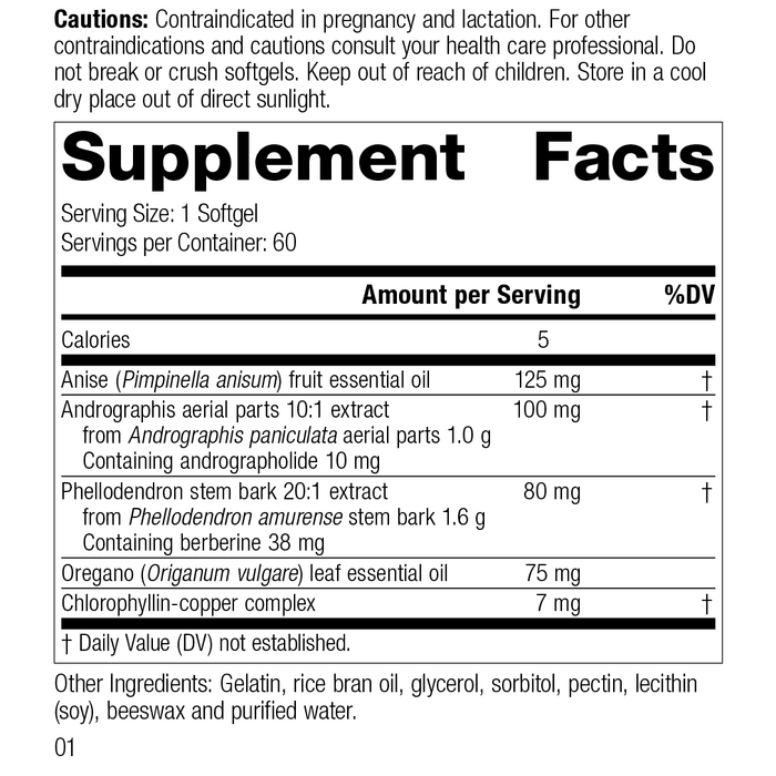Gut Flora Complex, 40 Capsules, Rev 07 Supplement Facts