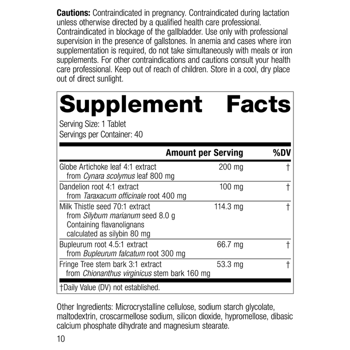 Livton® Complex, 40 Tablets, Rev 09 Supplement Facts