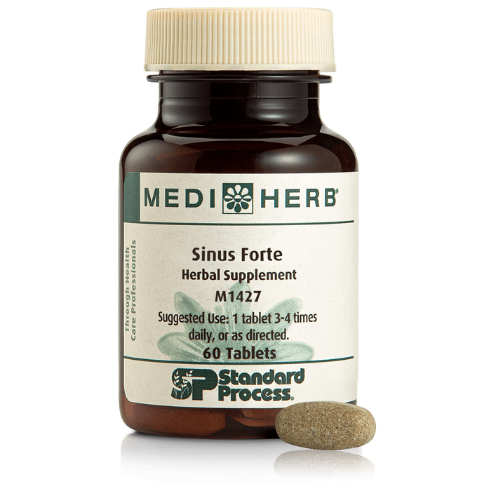 A bottle of Sinus Forte, 60 tablets.