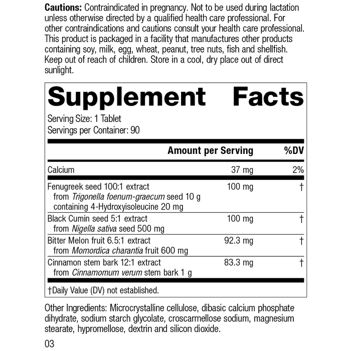 Metabol Complex, 90 Tablets, Rev 03 Supplement Facts