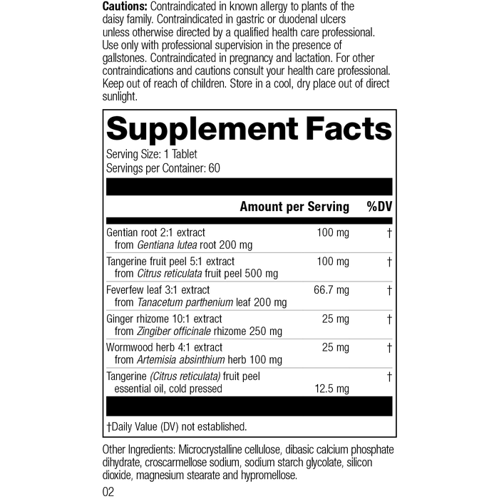 DiGest Forte, 60 Tablets, Rev 02 Supplement Facts
